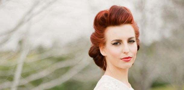 vintage bride hairstyle