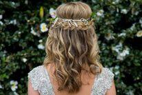 wedding hairstyle waterfall braid sunshine coast
