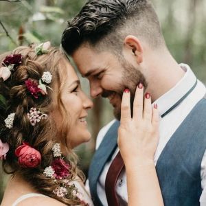 Wedding Hair Braid with flowers